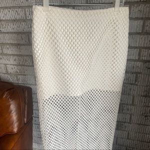 Sabo Skirt White Mesh Maxi Skirt Festivals